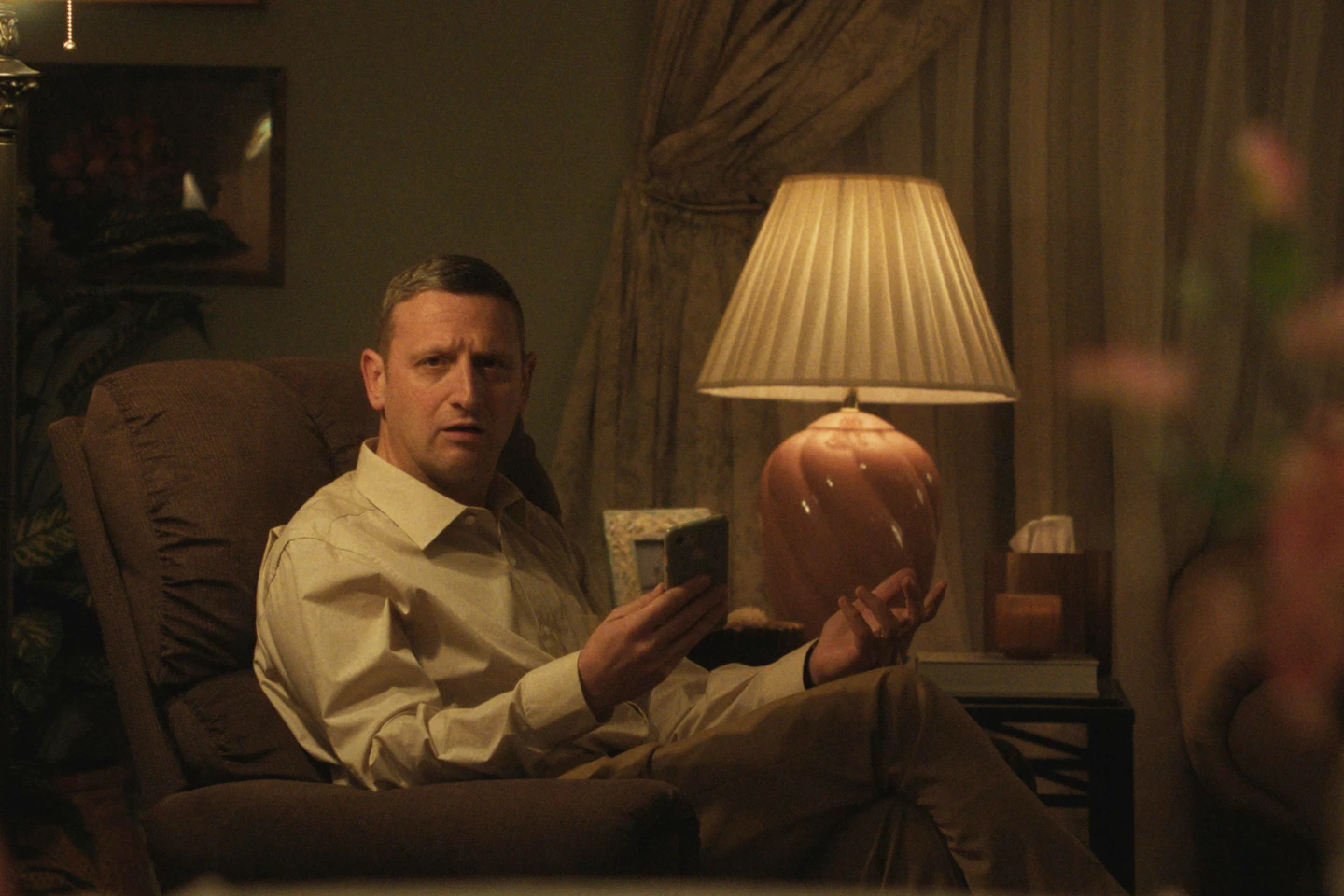 still from Friendship - Tim Robinson is making a face